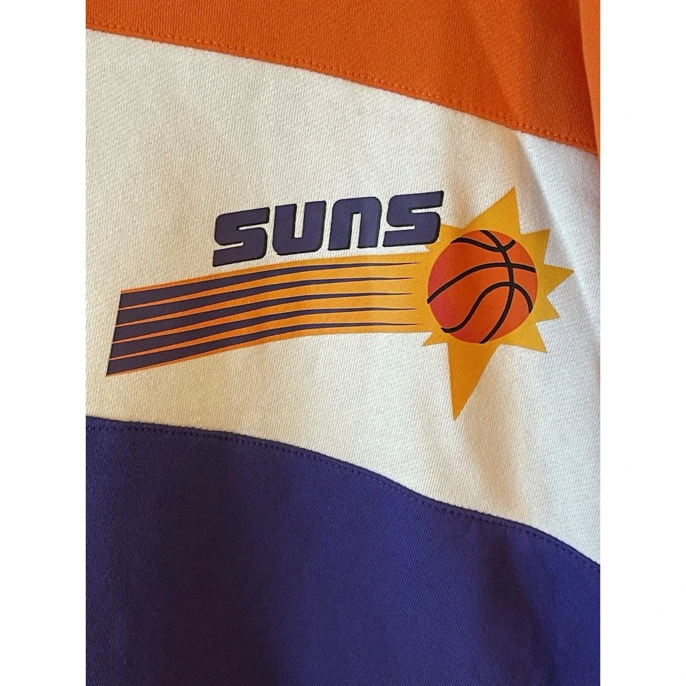 Men's 3XL NWT Phoenix Suns Mitchell & Ness Colorblock Fleece Pullover‎ Hoodie